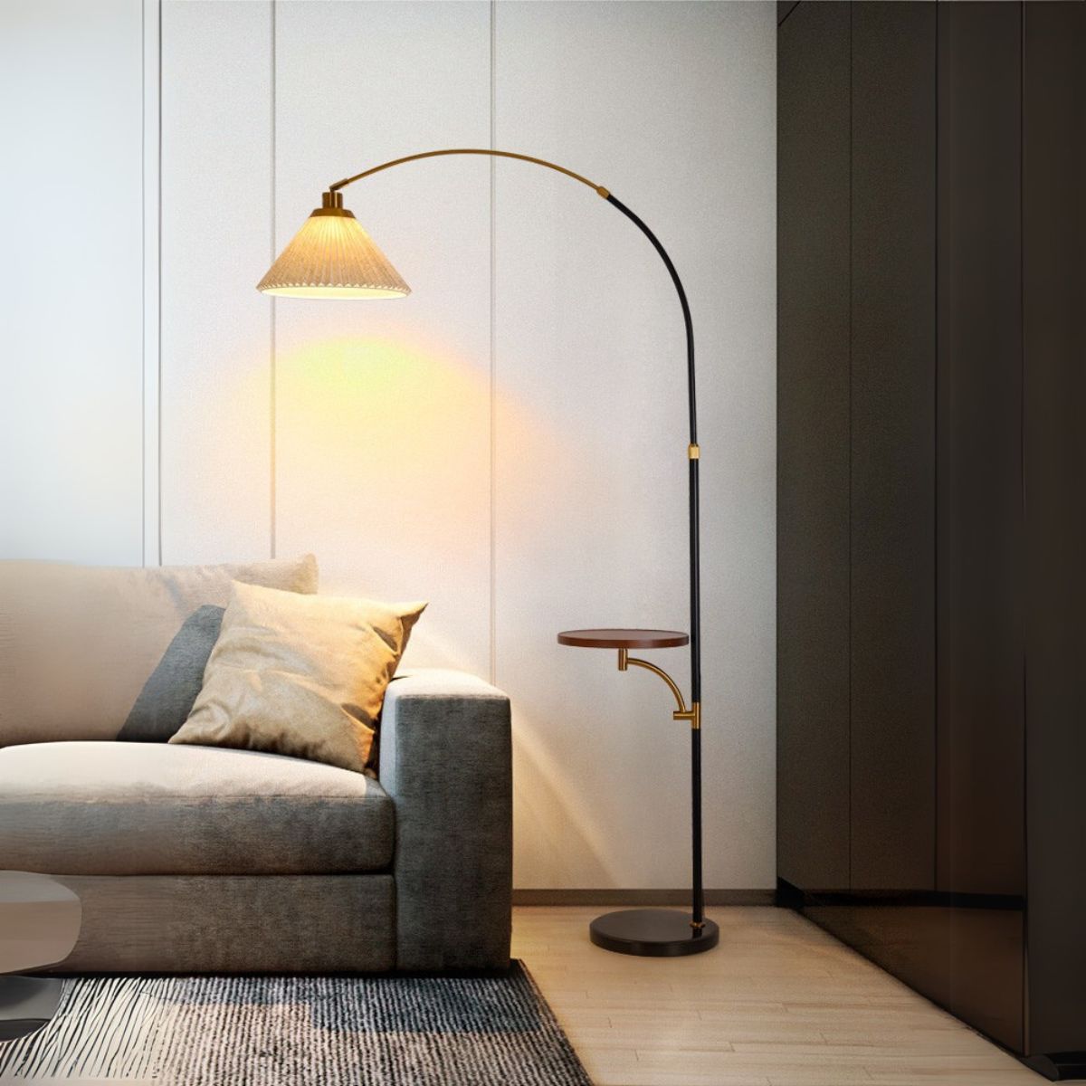 Arc Minimalist Floor Lamp with Table