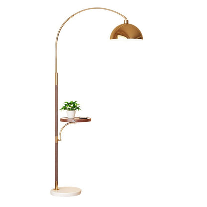 Elegance Arch Floor Lamp with Shelf - Geelamp - Online - Shop