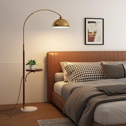 Elegance Arch Floor Lamp with Shelf - Geelamp - Online - Shop