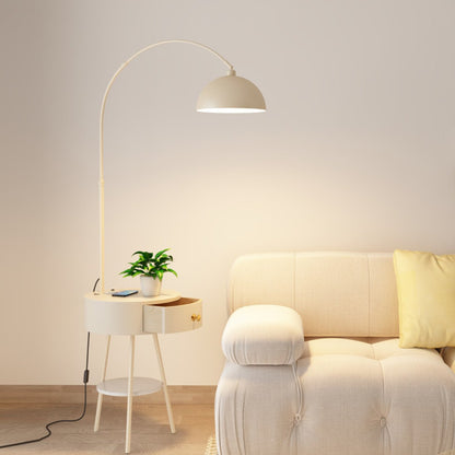 Elegant Arched Floor Lamp with Storage Table - Geelamp - Online - Shop