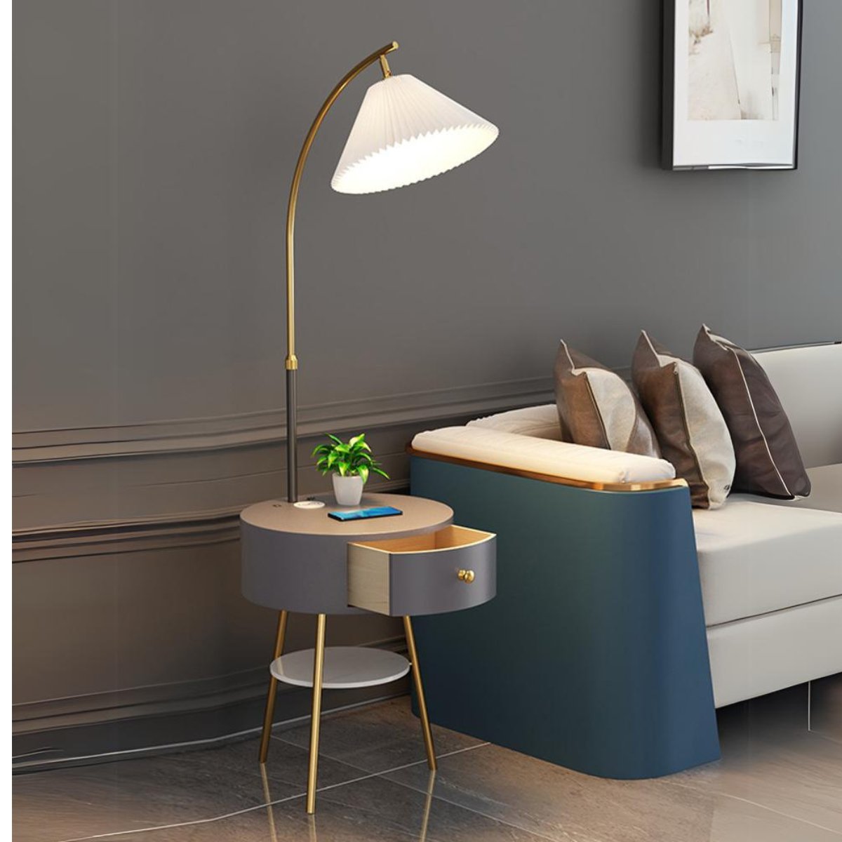 Storage Elegant Arch Floor Lamp - Geelamp - Online - Shop